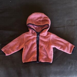 Primary Warm Pink Sherpa Zip Hoodie | Baby Girl 6–12 Months